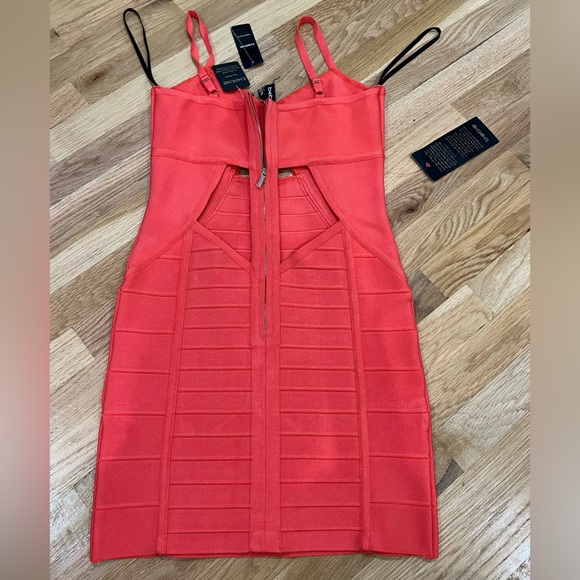 Bebe orange bandage dress NWT - Picture 2 of 3